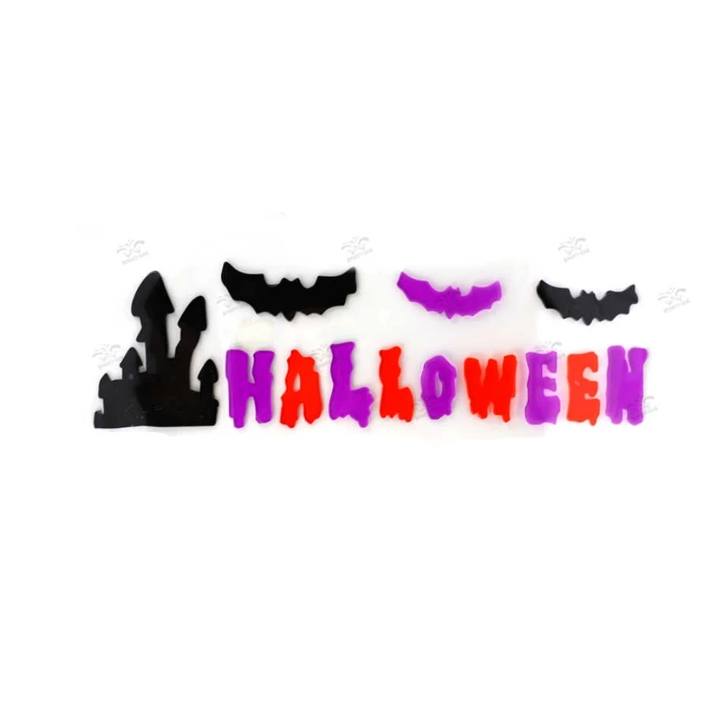 Halloween zselés ablakmatrica szett 3 mintával, vegyes csomagban, 1 db