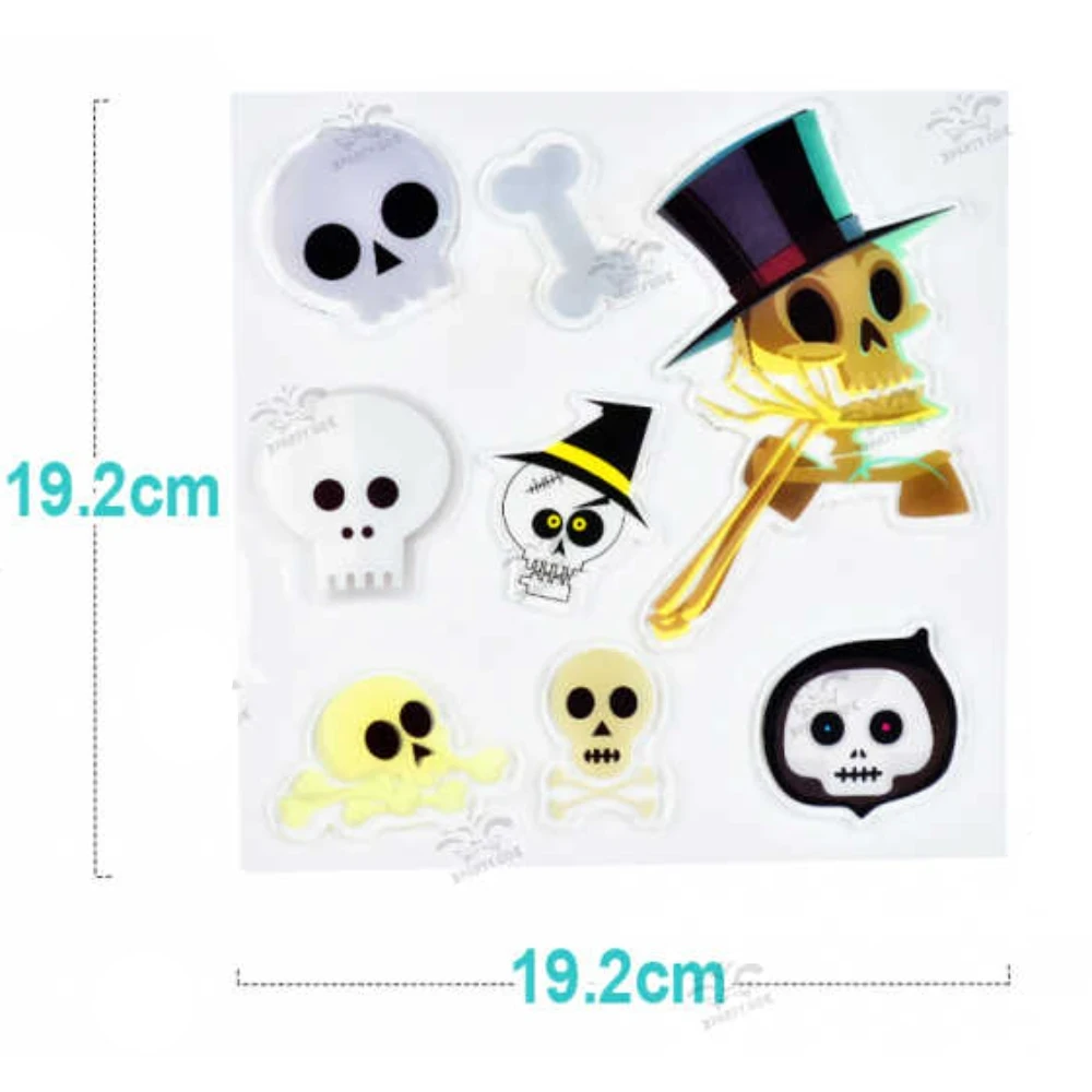 Halloween ablakmatrica szett, 4 féle vegyes mintával, 1 db