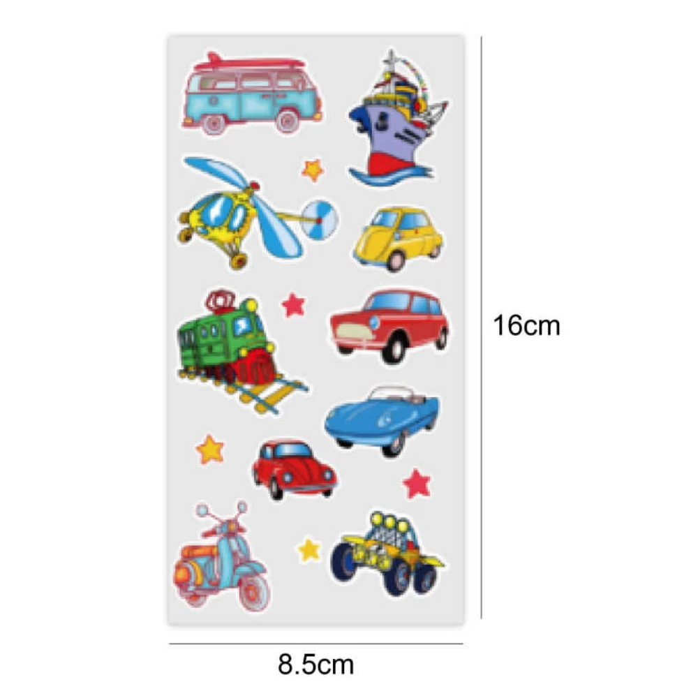 Glitter stickers autós és közlekedési motívumokkal 85×160 mm