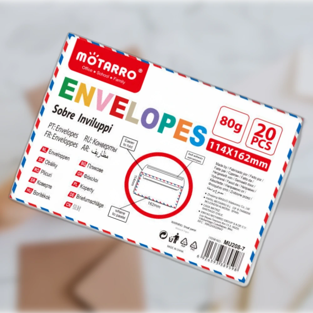 80 g-os repülőboríték 114×162 mm, öntapadós, 20 db