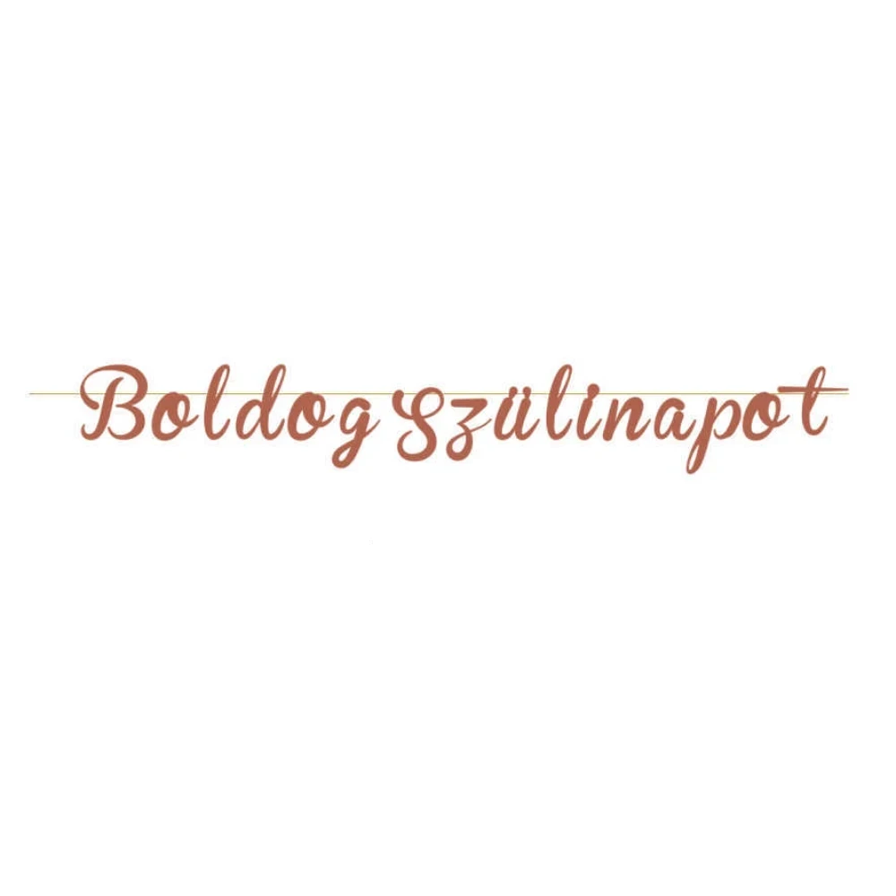 Boldog szülinapot rose gold szülinapi banner 2,5 m