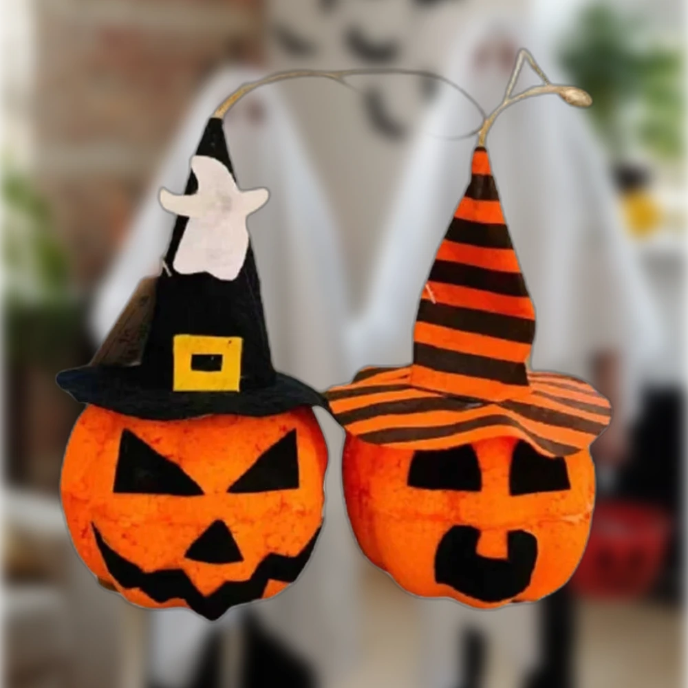 Halloween habszivacs tök dekoráció 2 féle, 16 cm