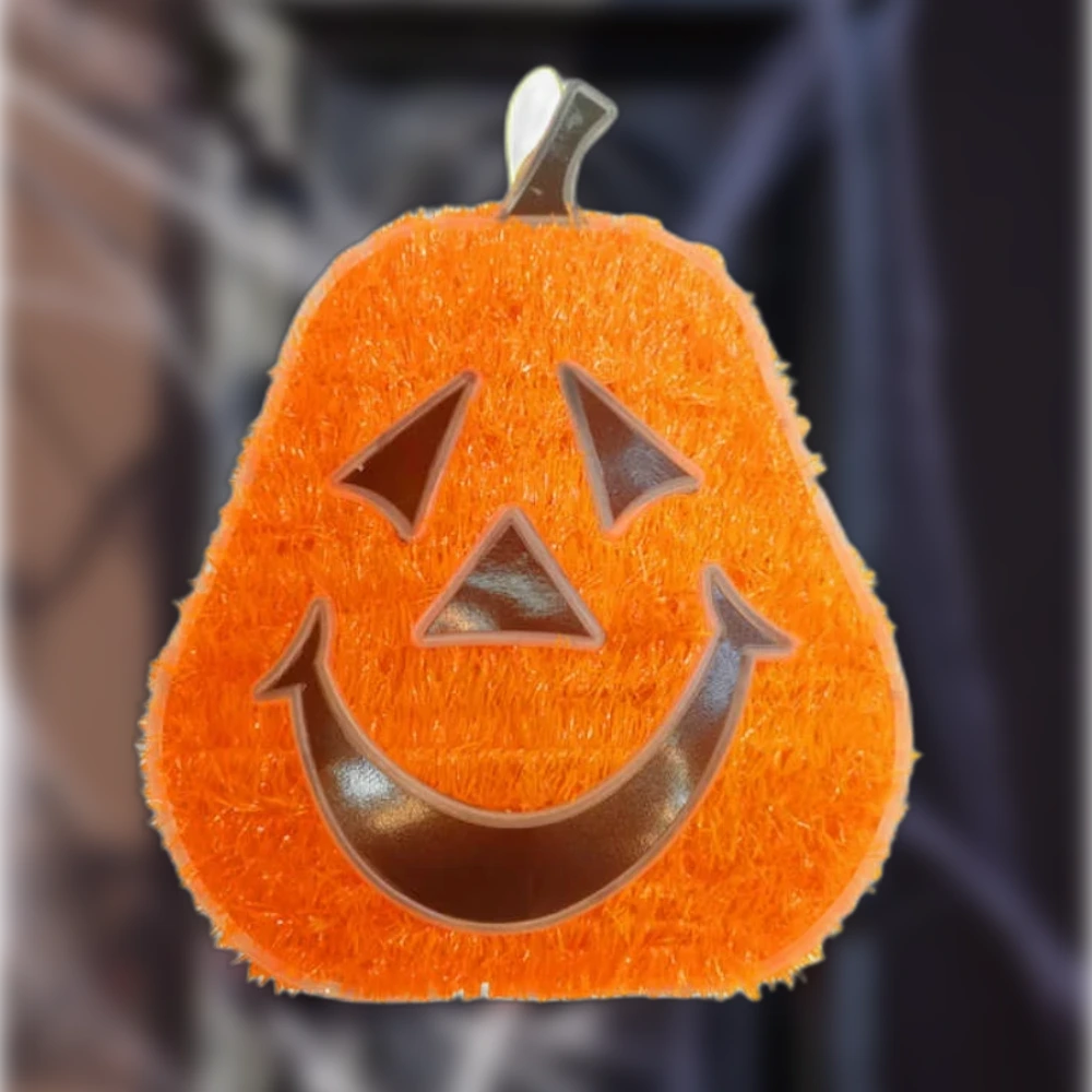 Halloween tök alakú akasztható dekoráció, világító hatással, 1 db