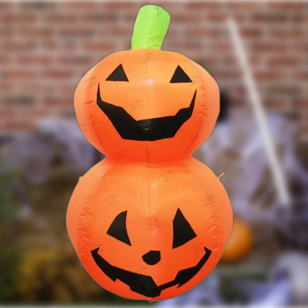 Halloween LED-es felfújható dekoráció, dupla tök, 120 cm, 1 db