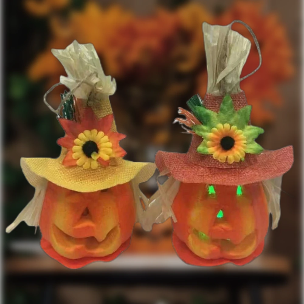 Halloween habszivacs színes tök lámpa, 1 db, 