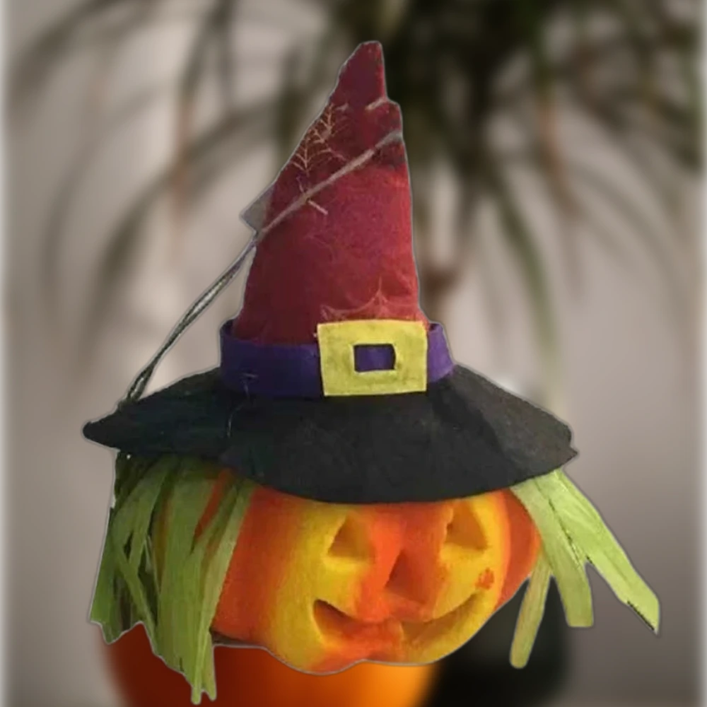 Halloween habszivacs töklámpás – 23 cm