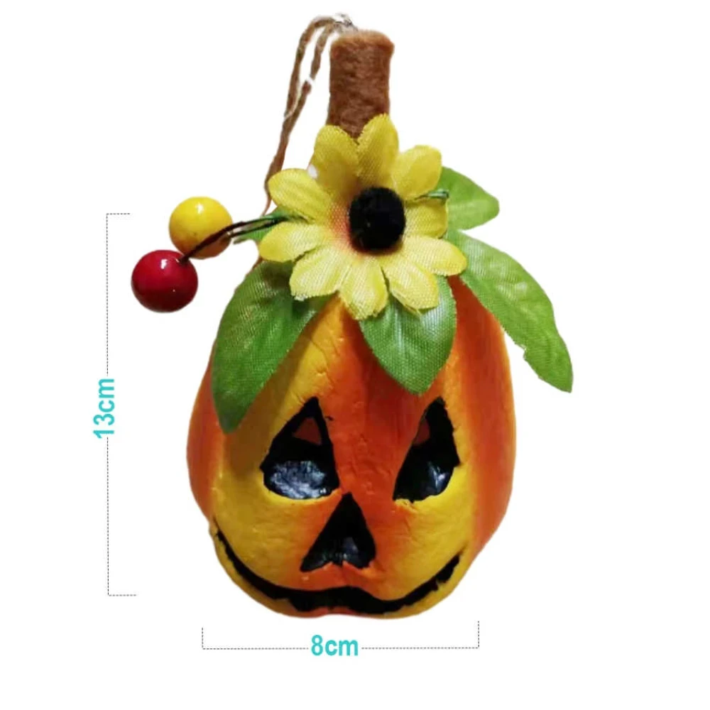 Halloween habszivacs mini töklámpás dekoráció 13 cm