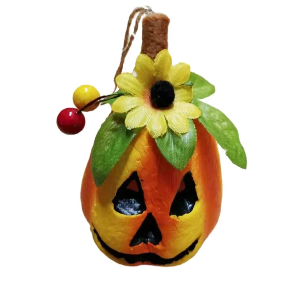 Halloween habszivacs mini töklámpás dekoráció 13 cm