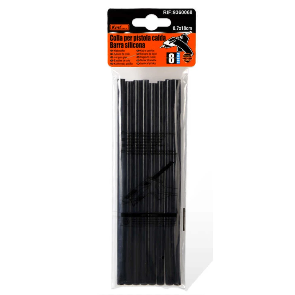Fekete ragasztórúd 7 x 180 mm, 8 db-os kiszerelés