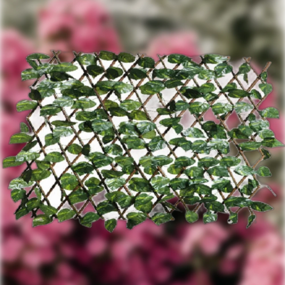 Műanyag borostyán mintás álvessző kerítés, 120x240 cm, zöld