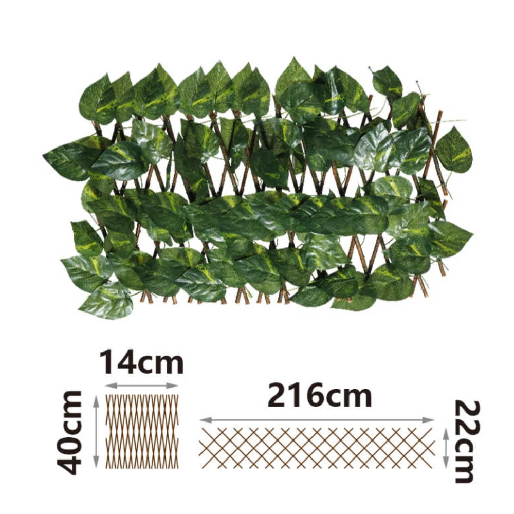 Mesterséges borostyános dekor kerítés, 40 cm, zöld