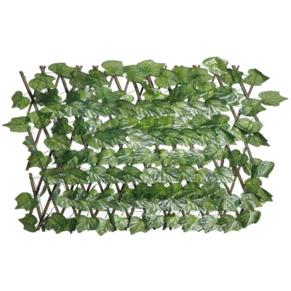 Mesterséges borostyán kerítés szőlőlevéllel, 70x250 cm, dekoratív jardinfal