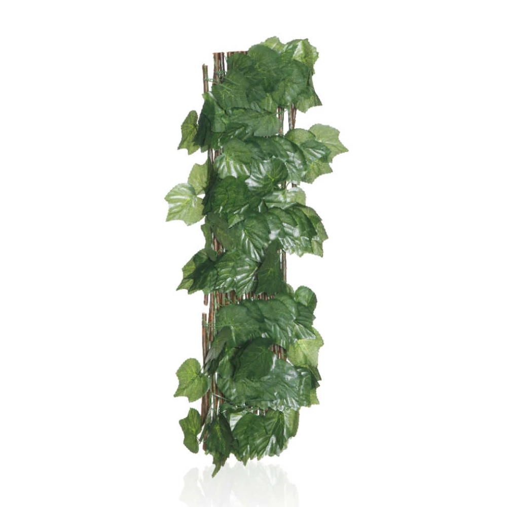 Mesterséges borostyán kerítés szőlőlevéllel, 70x250 cm, dekoratív jardinfal