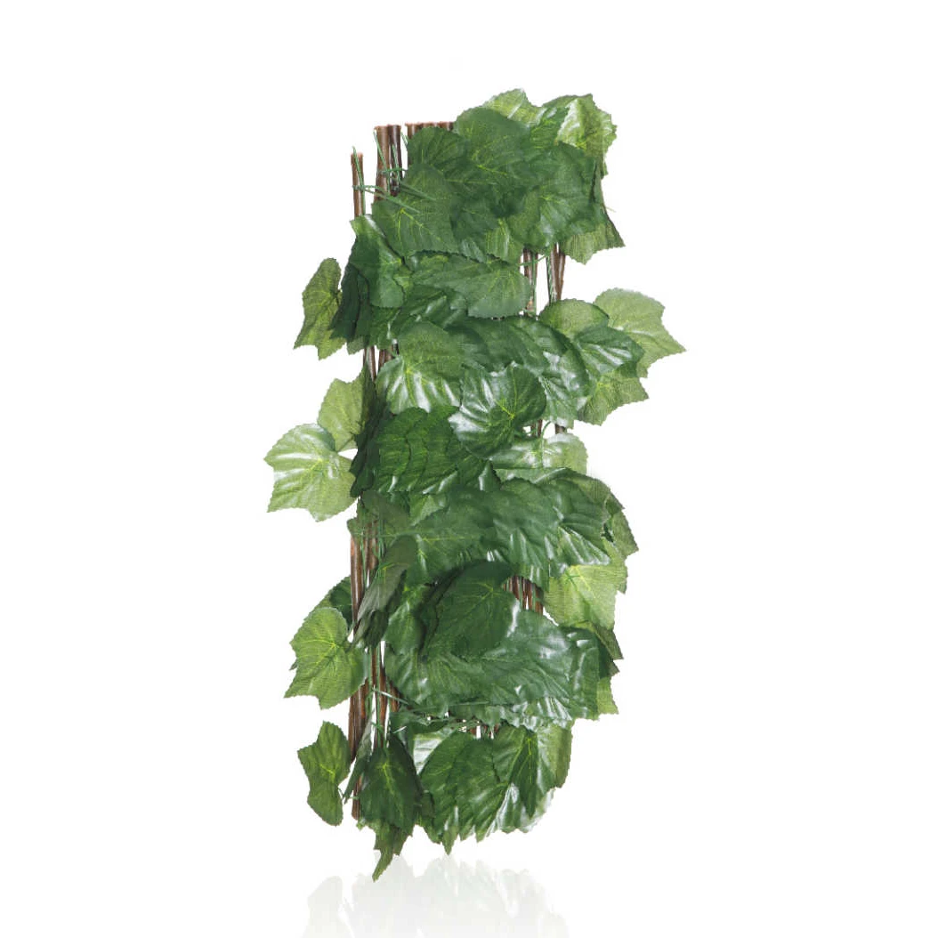 Műfüves, szőlőlevél mintás dekor kerítés 40x216 cm