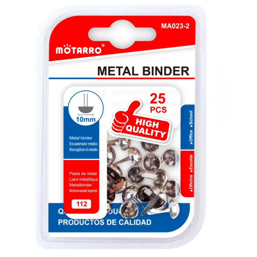 Ezüst színű, kerek fejű, kétágú miltonkapocs 10 mm – 25 db