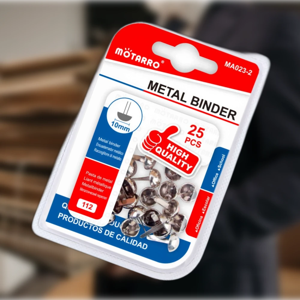 Ezüst színű, kerek fejű, kétágú miltonkapocs 10 mm – 25 db