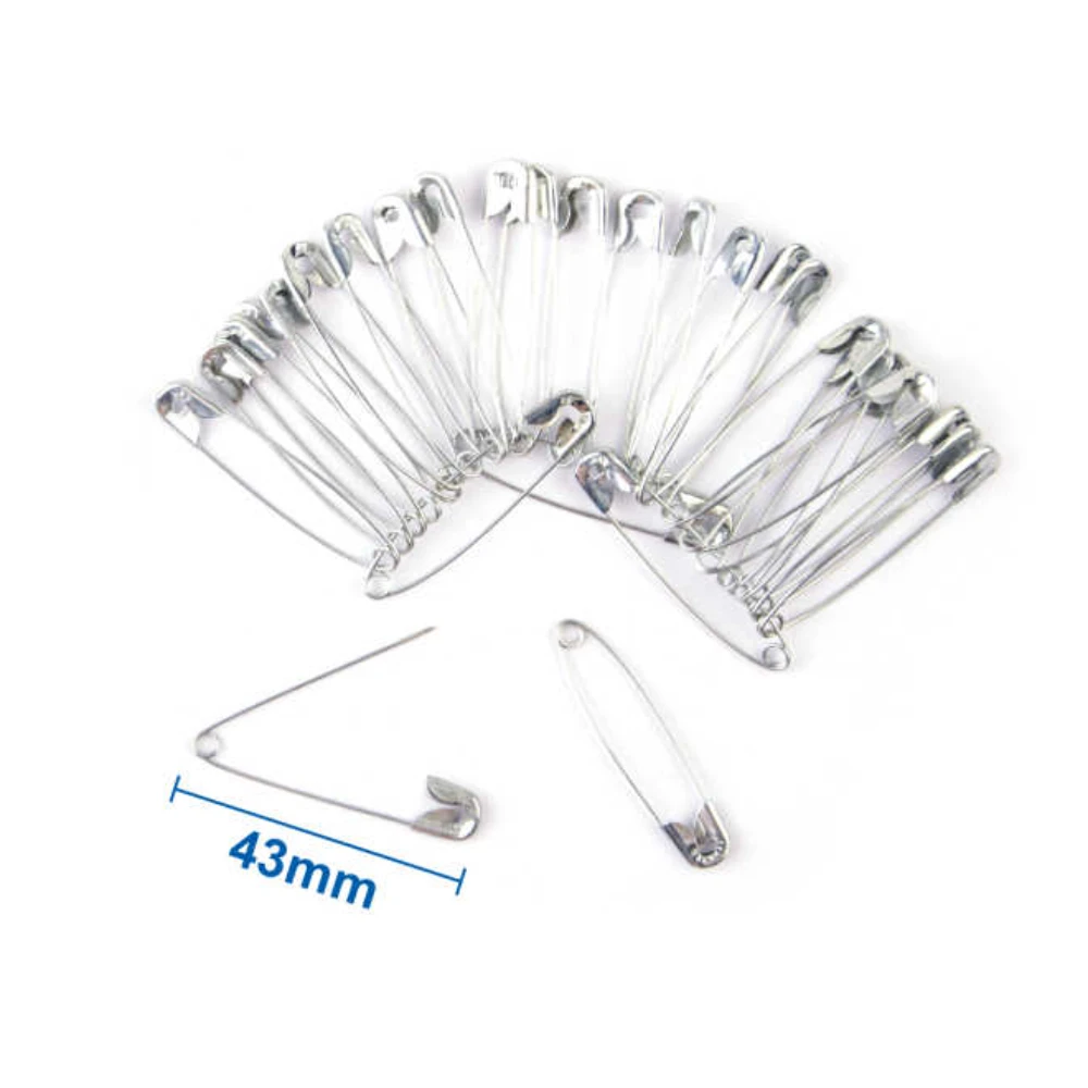 43 mm-es ezüst biztosítótű 30 db/csomag