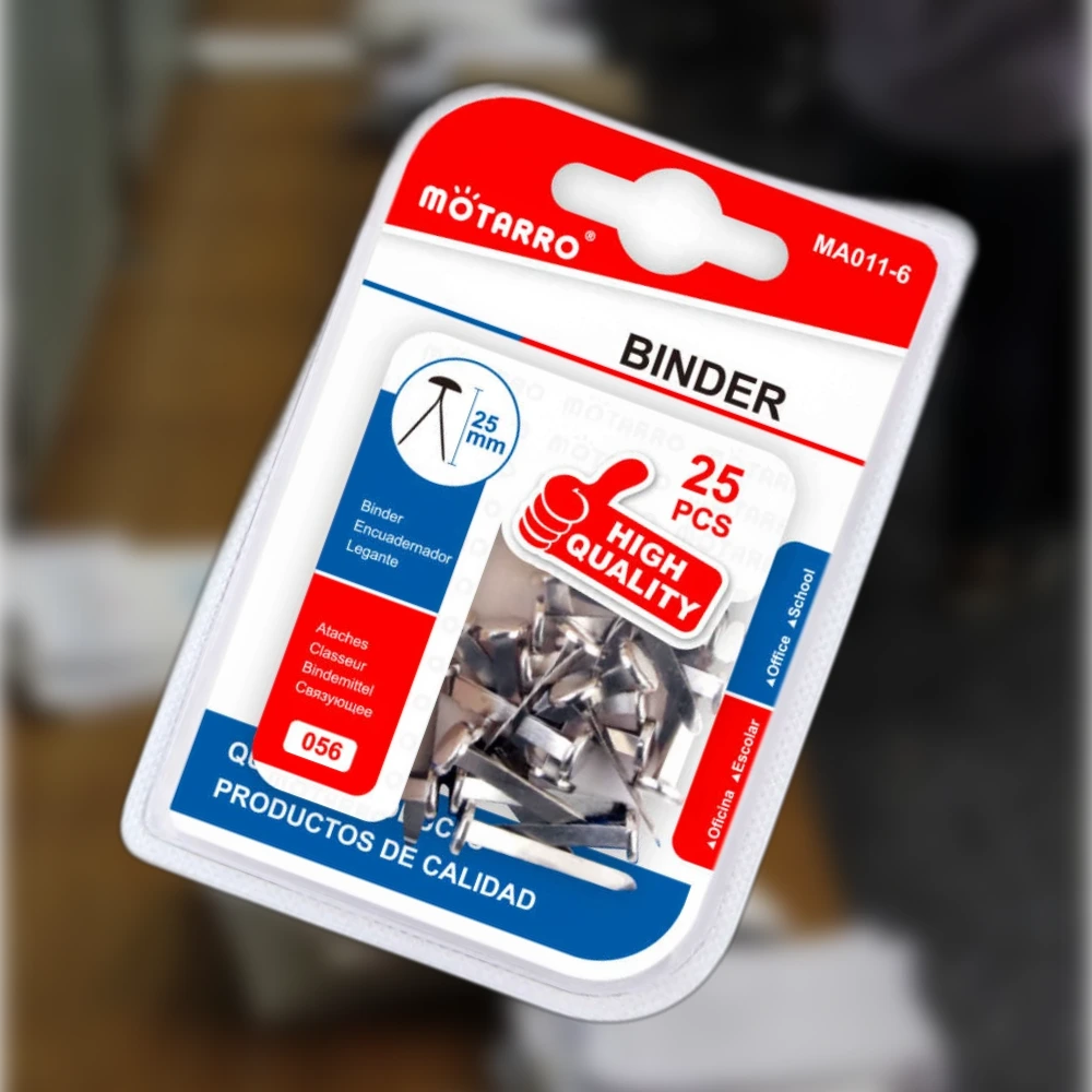 Ezüst színű kétlábú miltonkapocs 25 mm, 25 db