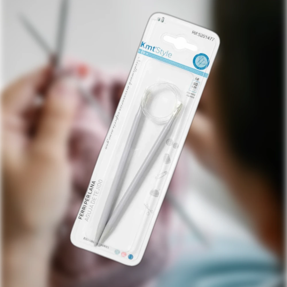 Körkötőtű 6 mm, 80 cm – alumínium kör alakú kötőtű