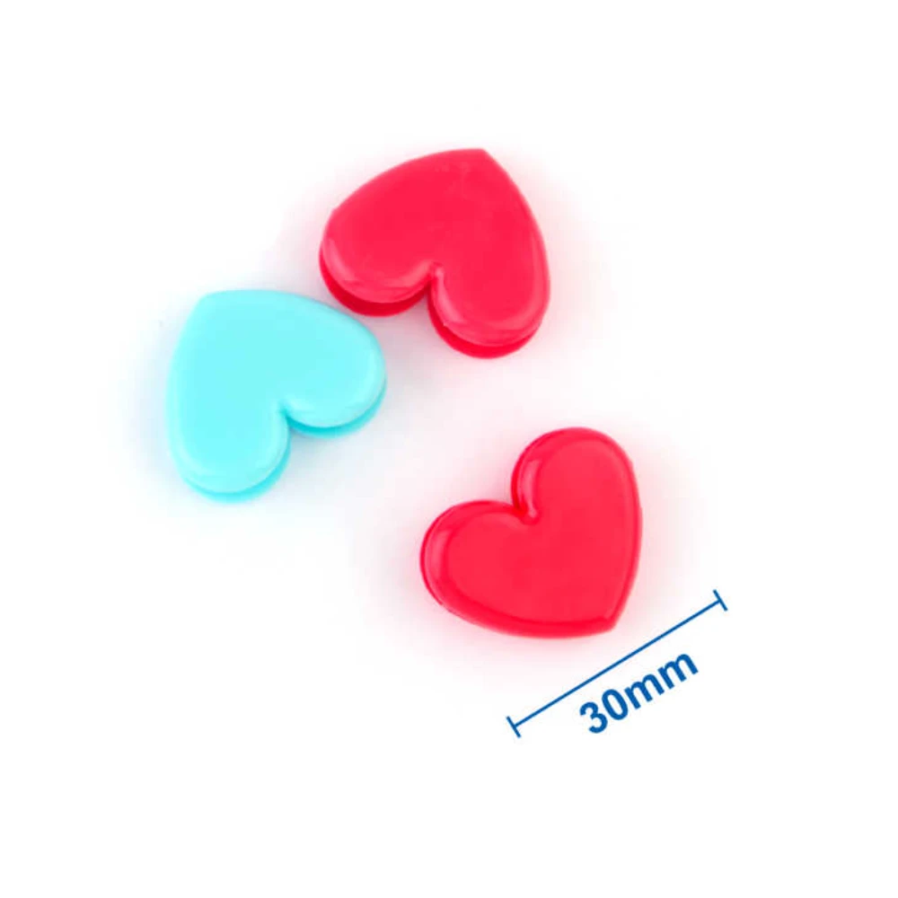 Szív alakú iratcsipesz 30 mm, 3 db/csomag