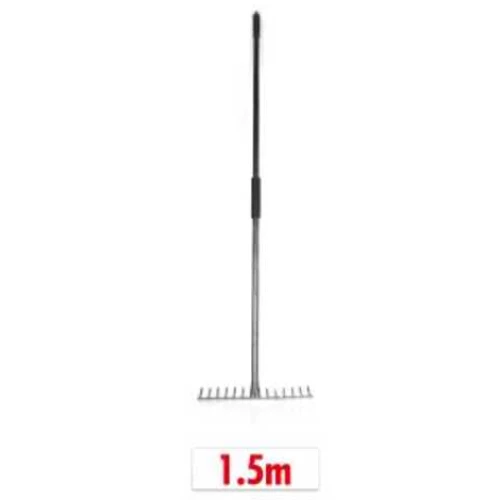 Hosszú nyelű 14 fogú gereblye 1,5 m