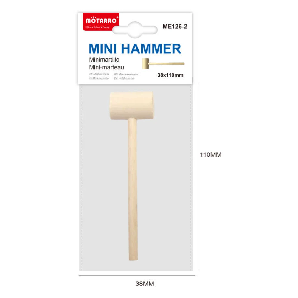 Kis Kerek Fejű Kalapács 11*3.8cm - DIY Kézműves Eszköz