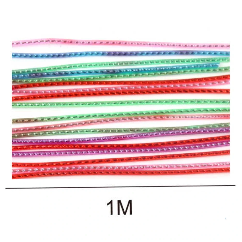 1m Színes Fonott Zsinór 20db - DIY Kézműves Anyagok