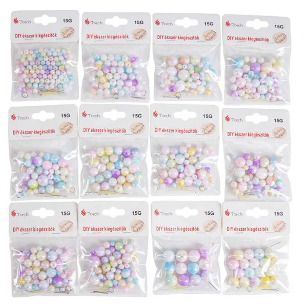 15g Színes Gyöngy Kiegészítők DIY Kézműves Projektjeidhez