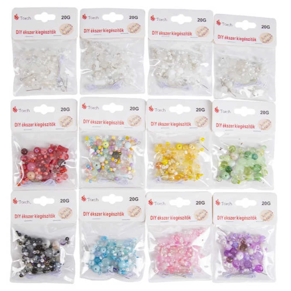20g Különböző Színű Üveggyöngyök DIY Kiegészítők