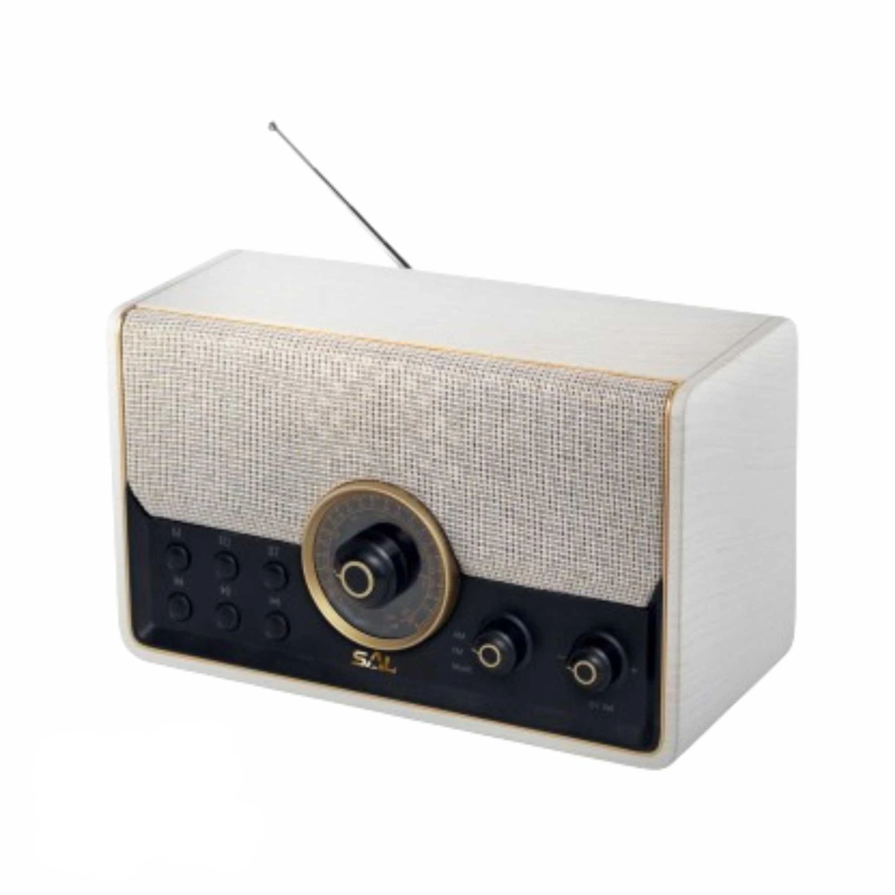 Retro táskarádió, multimédia lejátszó, 6 in 1, BT, USB, MicroSD, AUX, FM rádió, kihangosító, beépített mikrofon