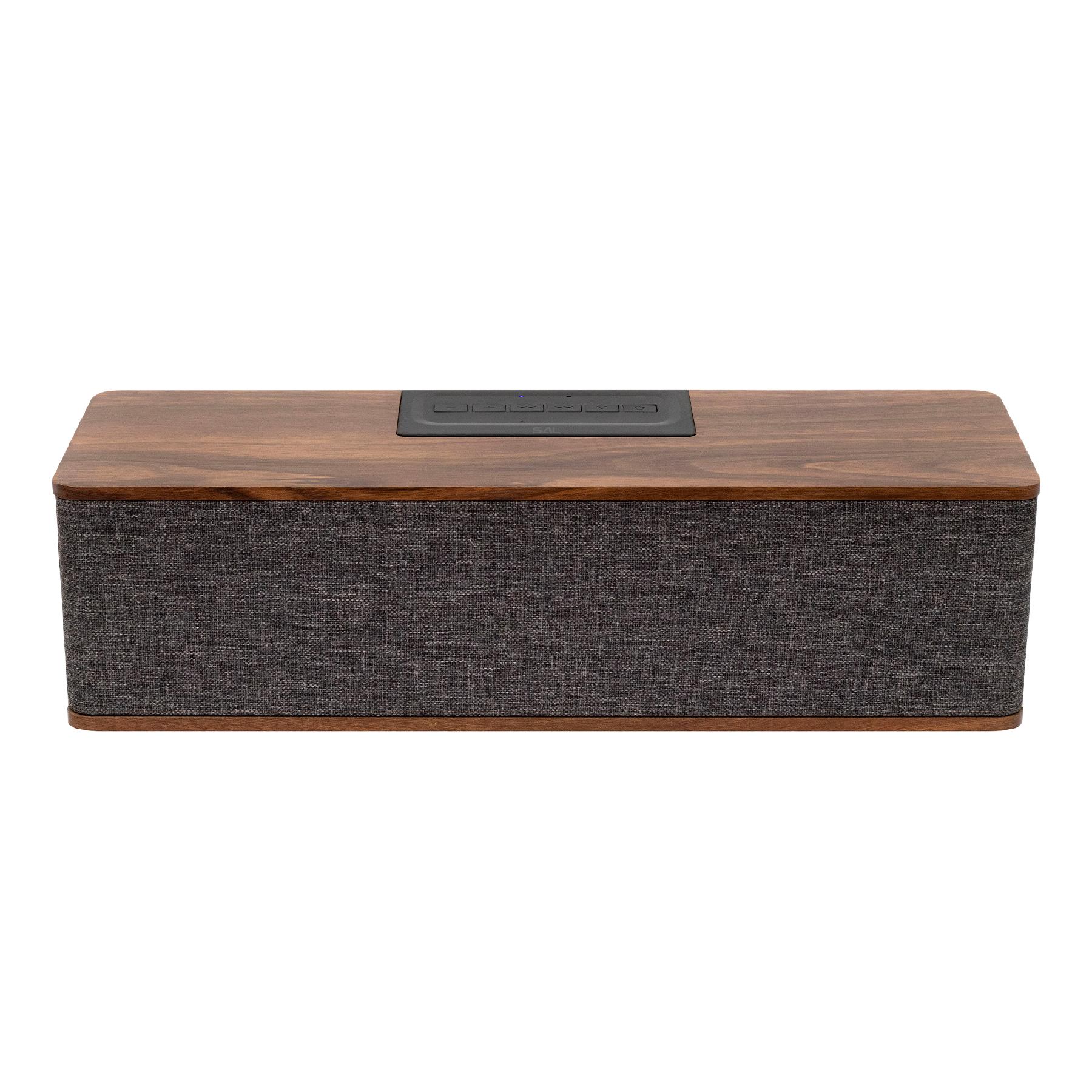 Sztereó retro hangszóró, vezeték nélküli, 2x5W, FM rádió, Bluetooth, beépített akkumulátor