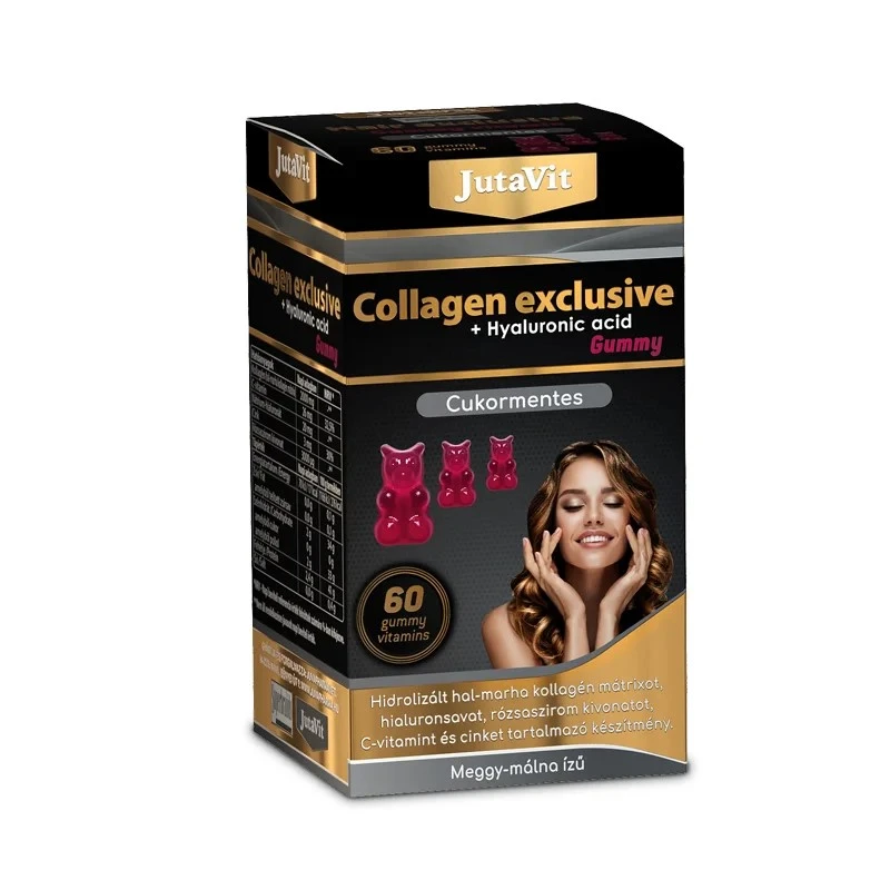 JutaVit Collagen Exclusive + Hyaluron Gumivitamin 60x