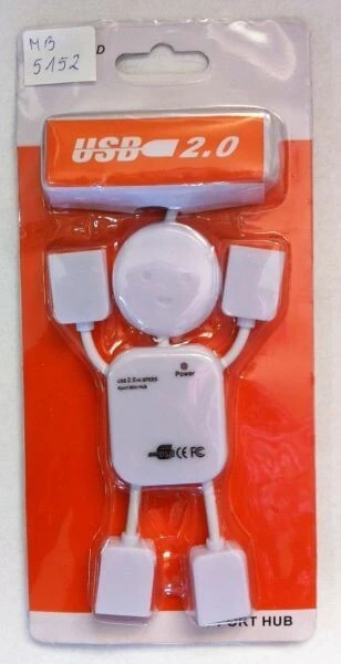 4 portos USB elosztó, emberke formájú