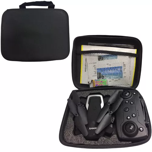 Mini drón LED fényekkel, 4K fénykép és videó készítő összecsukható Drón + távirányító + védőtáska