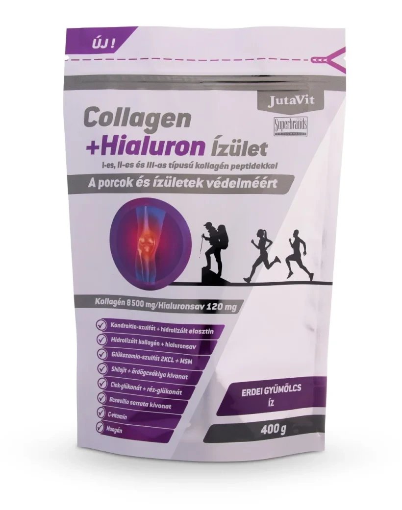 Jutavit collagen+hialuron ízület erdei gyümölcs ízű kollagén por 400 g
